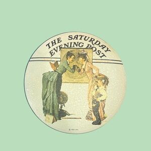 Vintage Norman Rockwell's famous painting "School Days" Tin Can